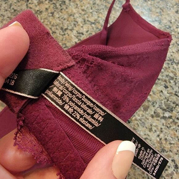 Victoria's Secret Very Sexy Push-Up Bra maroon Size 34DD - Picture 5 of 5